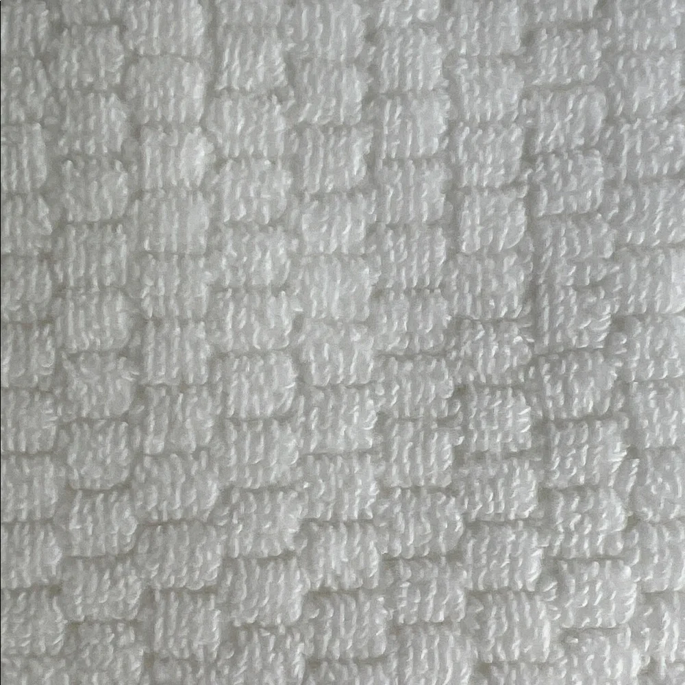 Ecoexistence White Bath Towels Oversized Waffle Weave Soft Cotton Set of 2 NEW